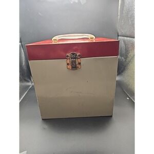 1960's 2 Tone Tan And Red Capital Records 45 RPM RECORDS CASE Metal
